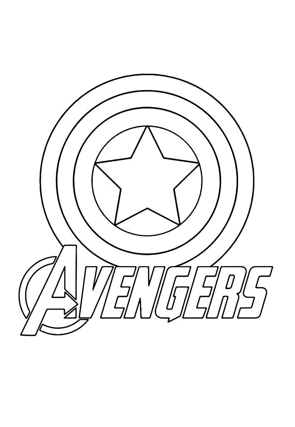 Desenho de Avengers para pintar