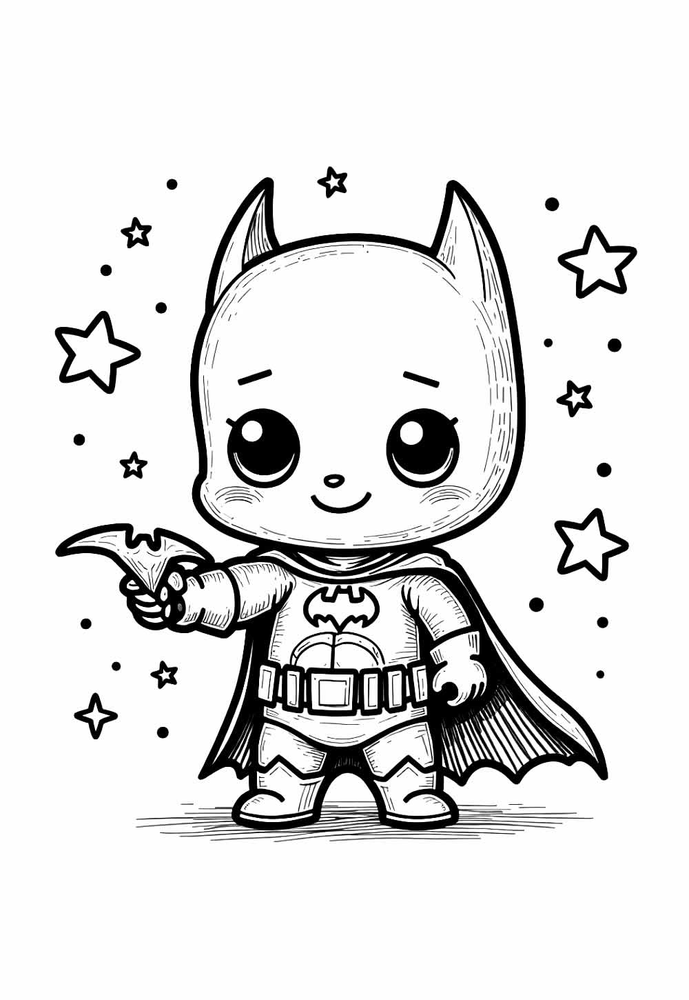 Desenho de Batman Baby para colorir