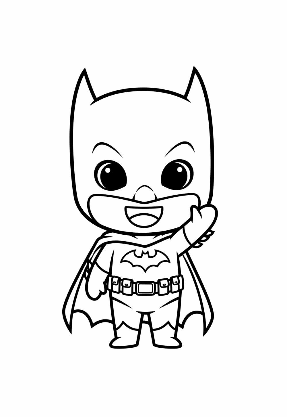 Desenho de Batman Baby para pintar
