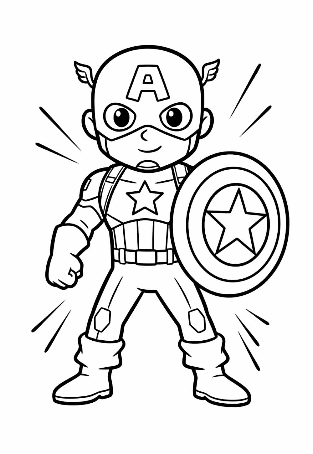 Desenho de Capitão América Baby