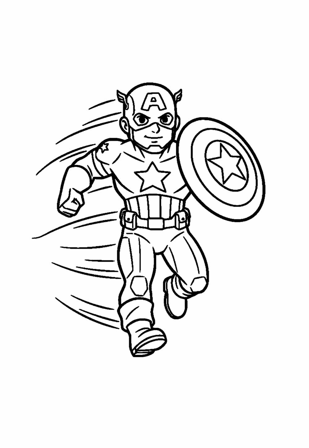 Capitão América Baby para pintar
