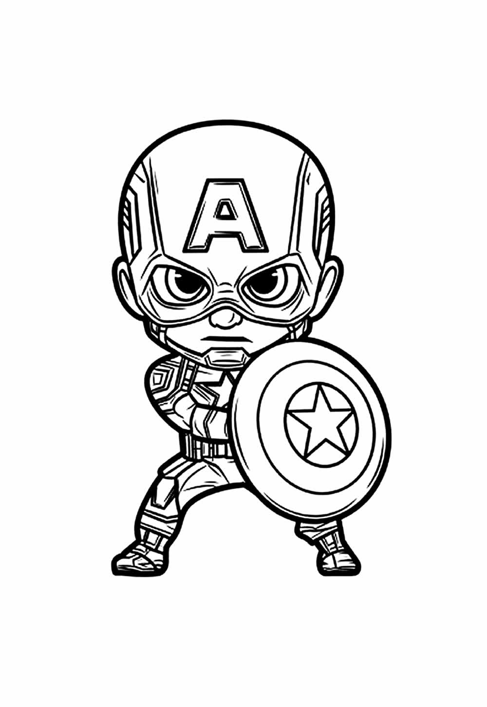 Desenho de Capitão América Baby