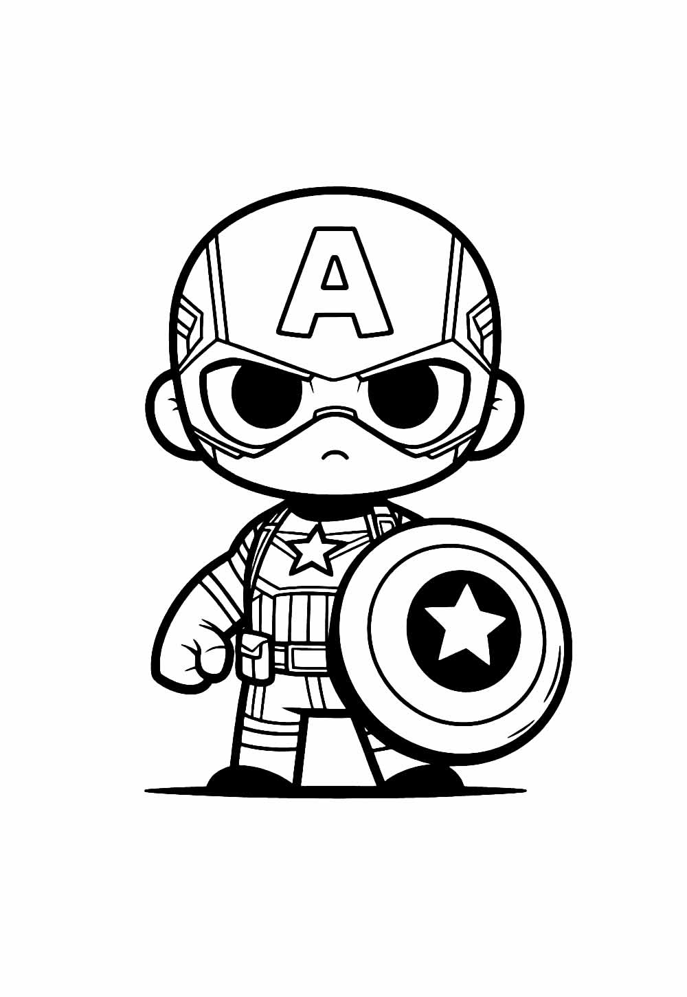 Capitão América Baby para colorir