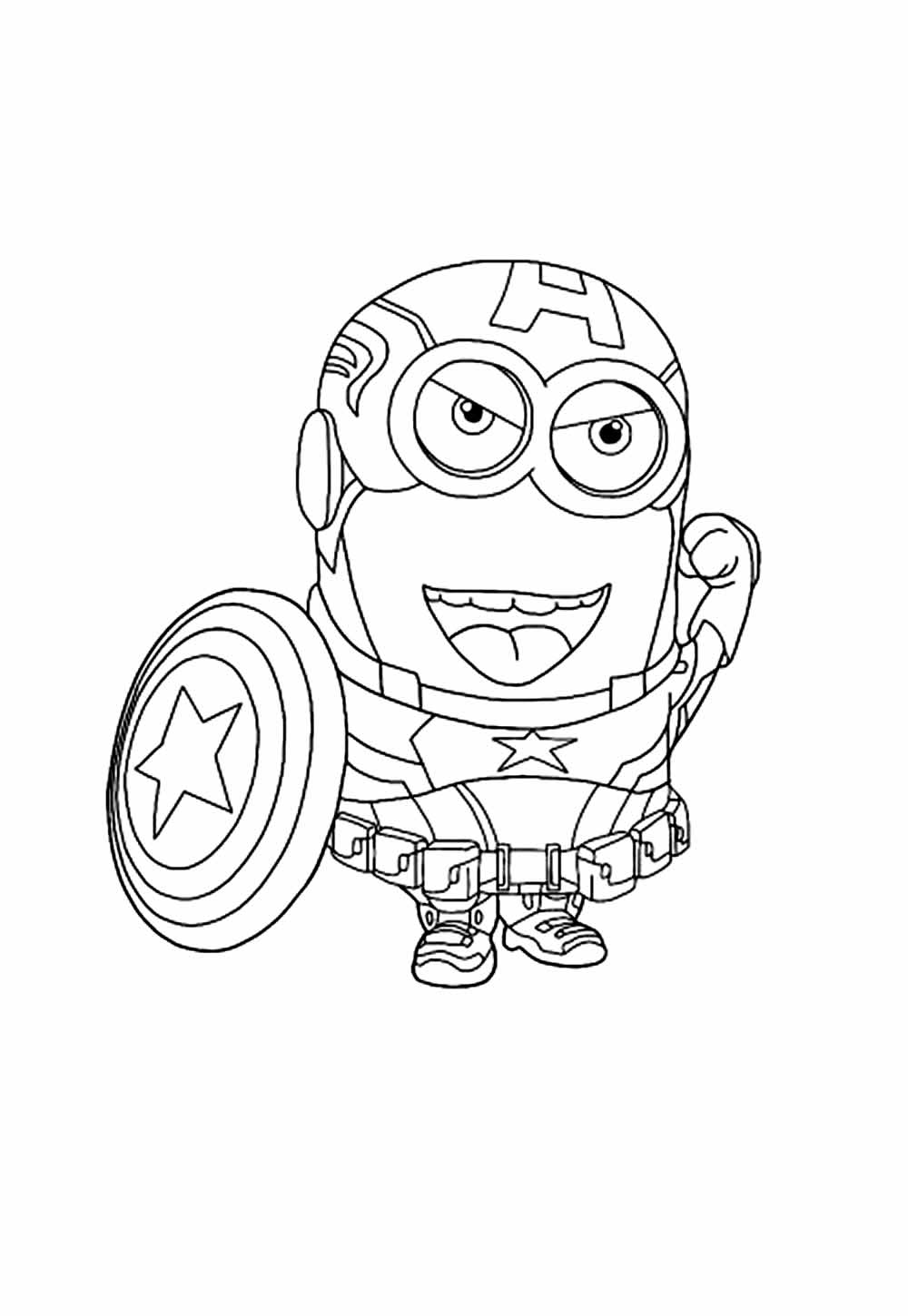 Capitão América Baby para pintar - Minions