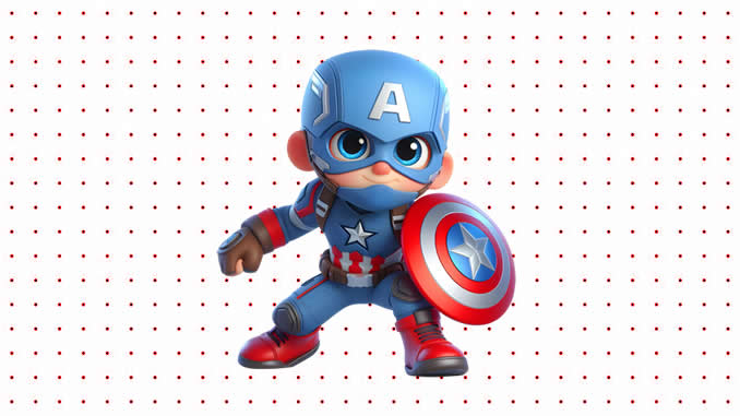 Desenhos de Capitão América Baby para colorir