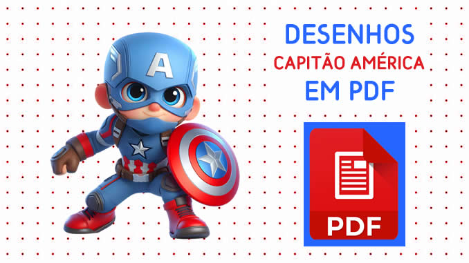 Desenhos de Capitão América Baby em PDF