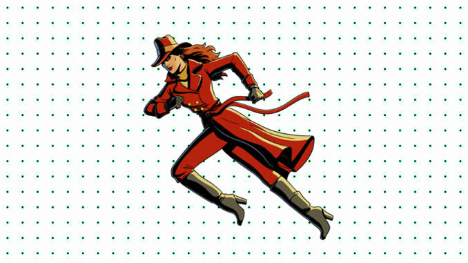 Desenhos da Carmen Sandiego para colorir