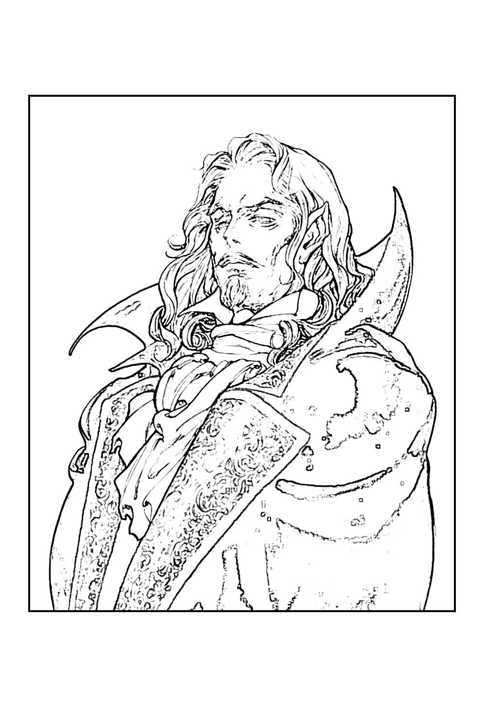 Desenho de Castlevania para pintar