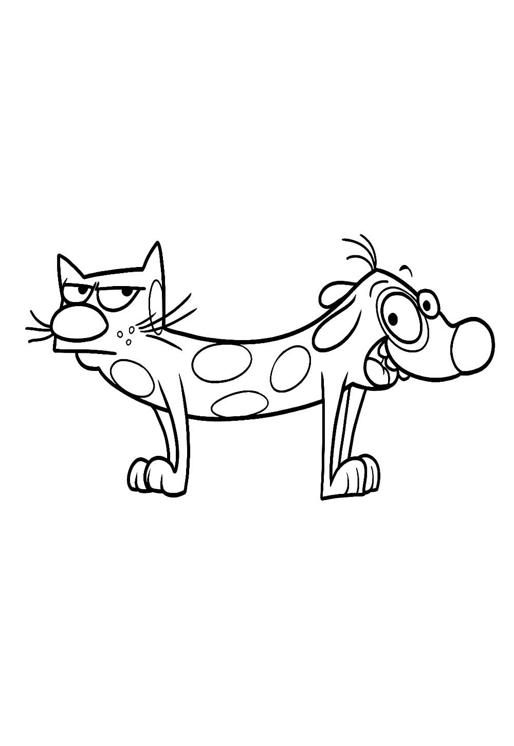 Desenho de Catdog para pintar