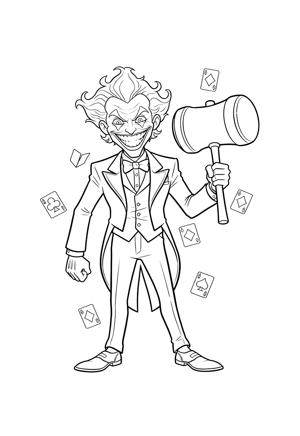 Desenho do Coringa Baby para pintar