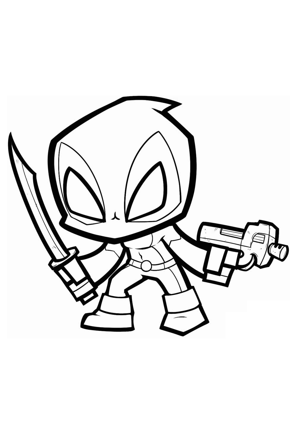 Desenho de Deadpool Baby
