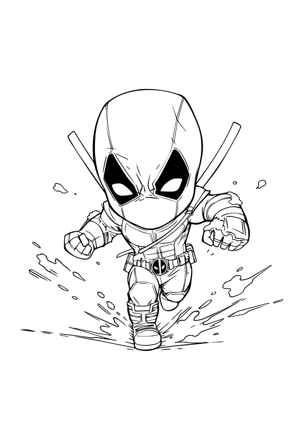 Desenho de Deadpool Baby para colorir