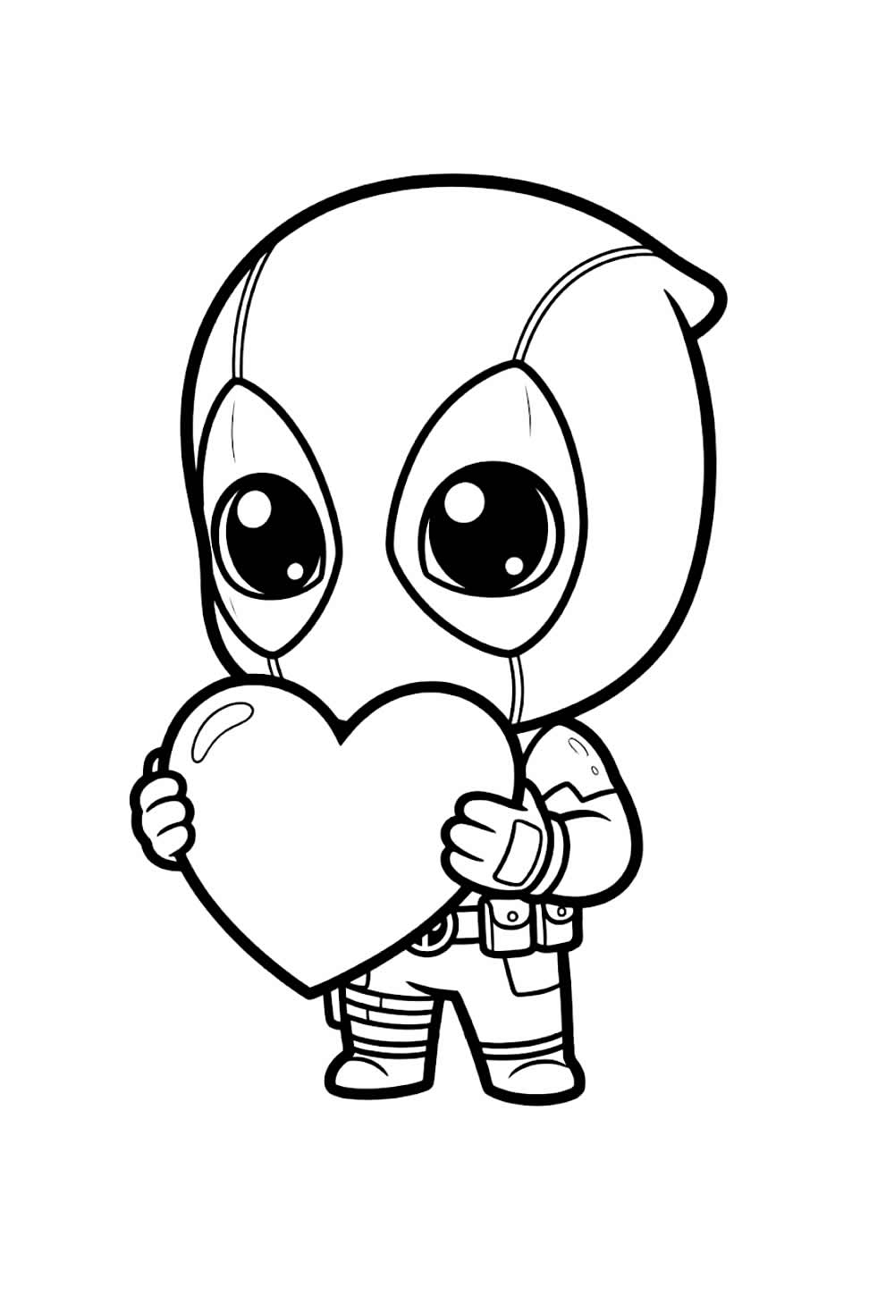 Desenho de Deadpool Baby para colorir
