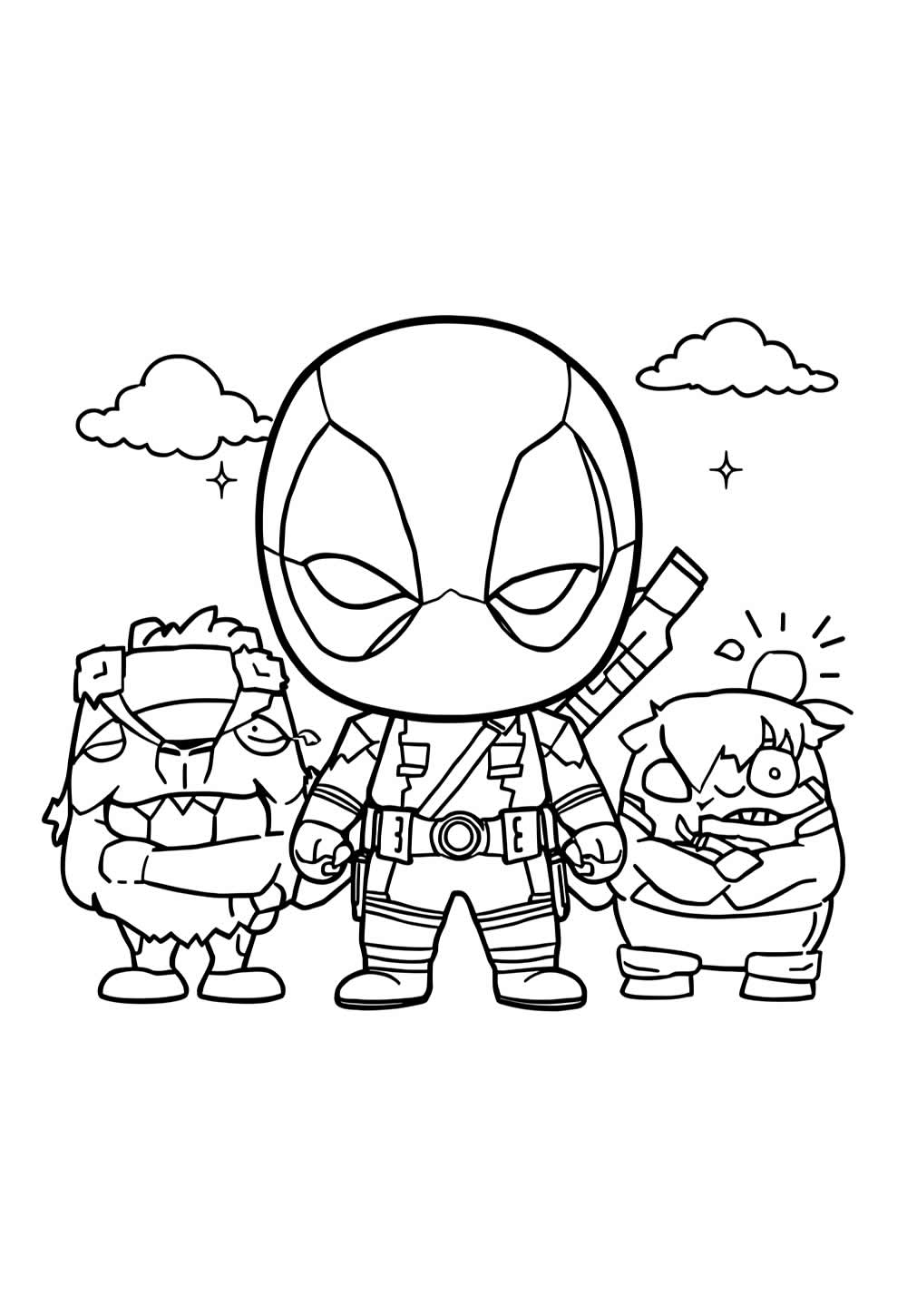 Deadpool Baby para colorir