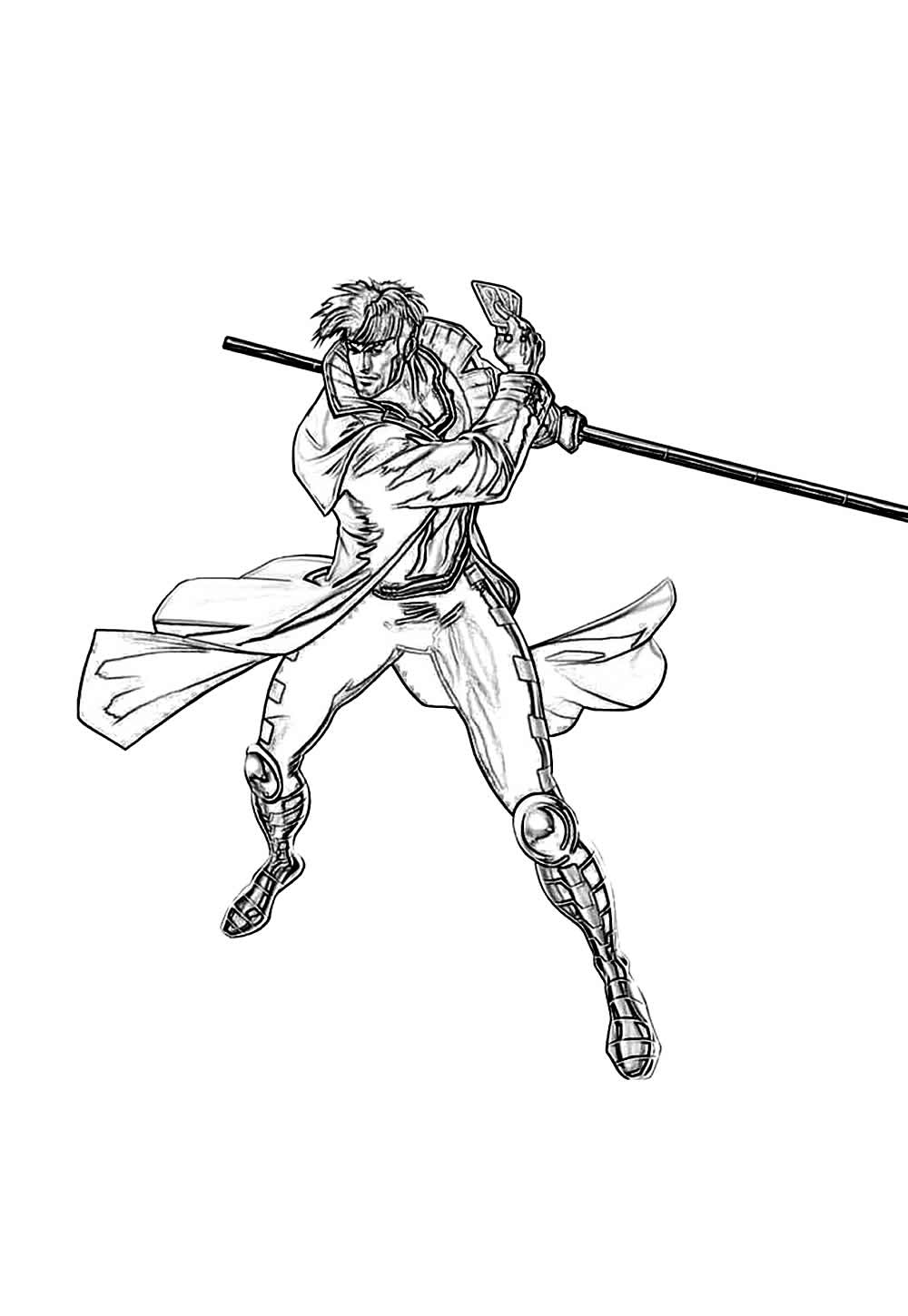 Desenho de Gambit para pintar
