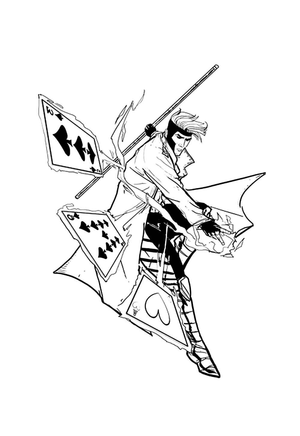Desenho de Gambit para colorir