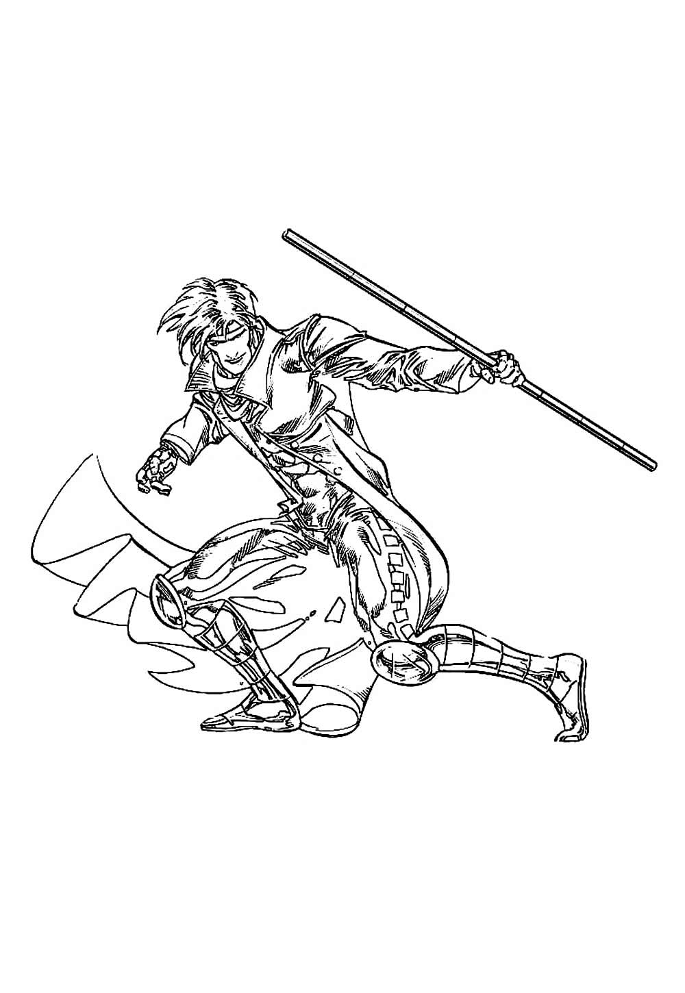 Desenho de Gambit para colorir