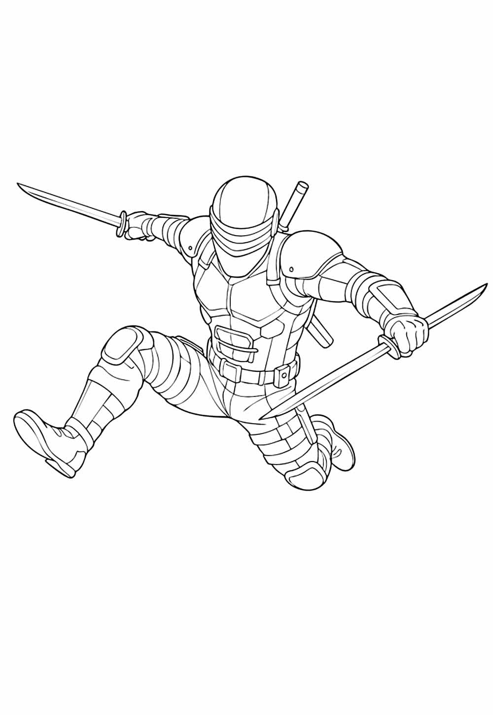 Desenho de G.I. Joe para colorir - Ninja