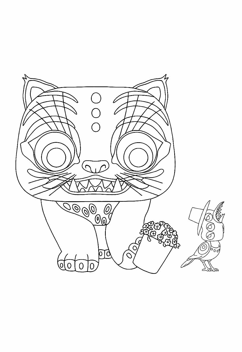 Guerreiras do K-Pop Baby para colorir - Tigre