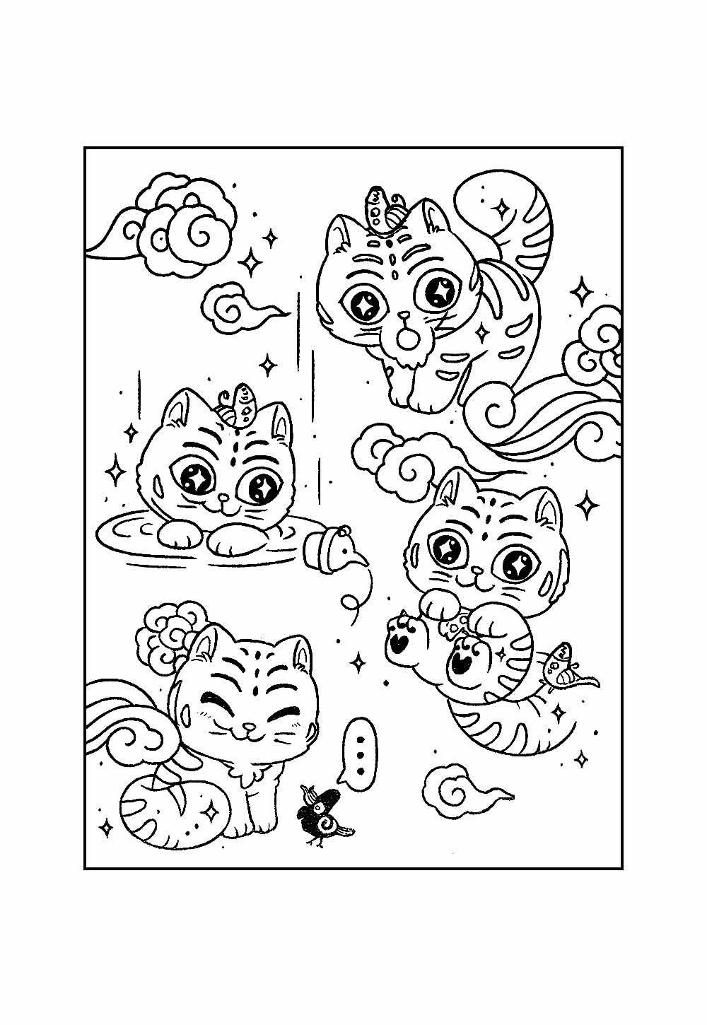 Desenho de Guerreiras do K-Pop Baby para colorir