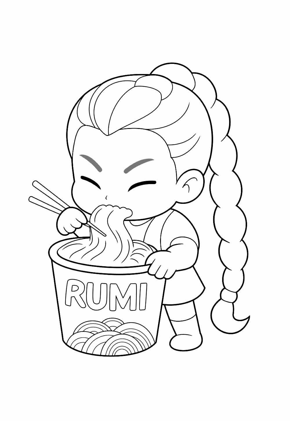 Guerreiras do K-Pop Baby para colorir