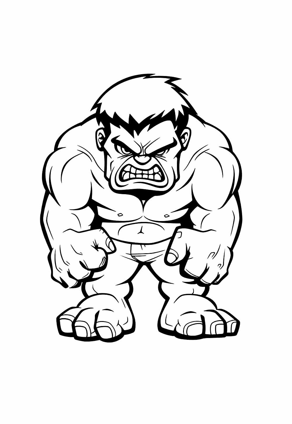 Desenho de Hulk Baby para pintar