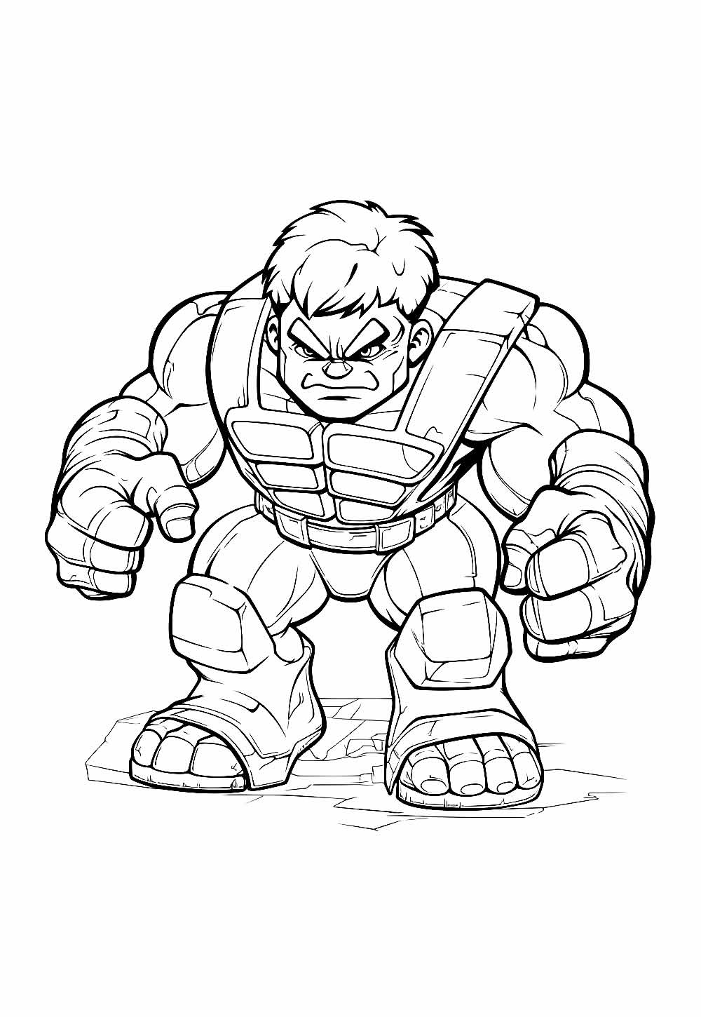 Desenho de Hulk Baby para colorir