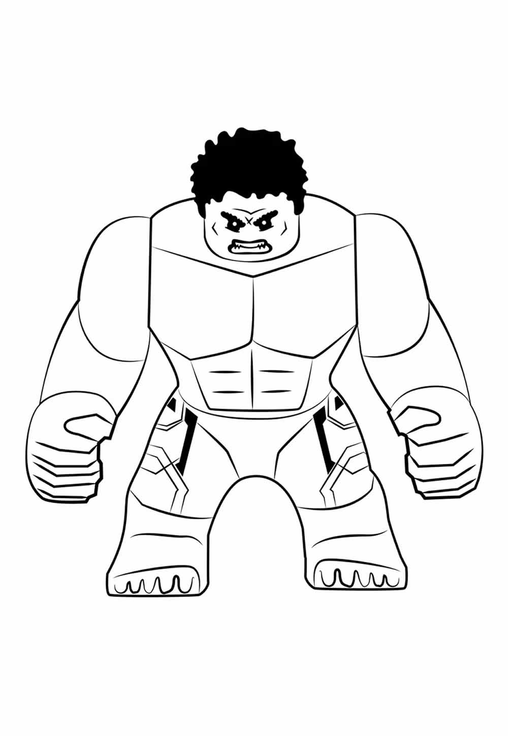 Desenho de Hulk Lego para colorir