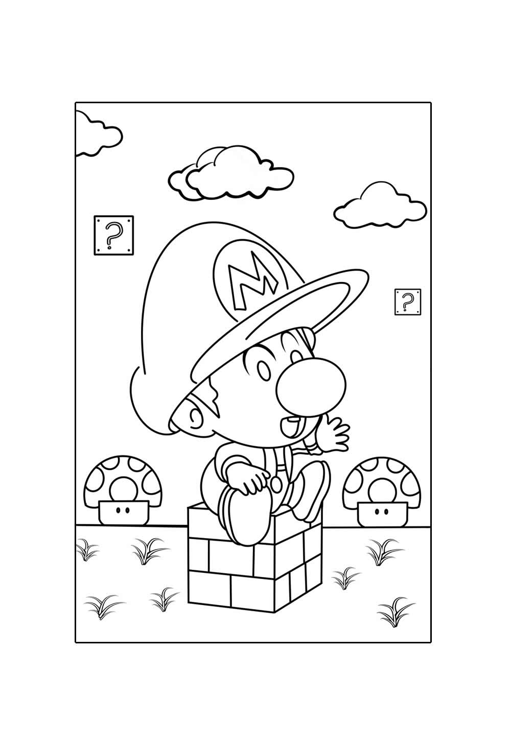 Desenho Luigi Baby para Colorir