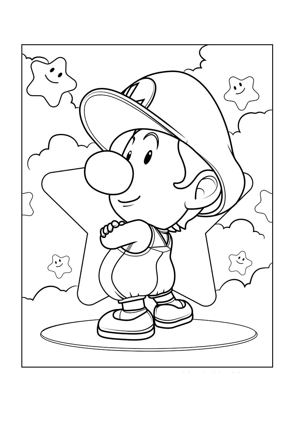 Desenho do Luigi Baby para colorir