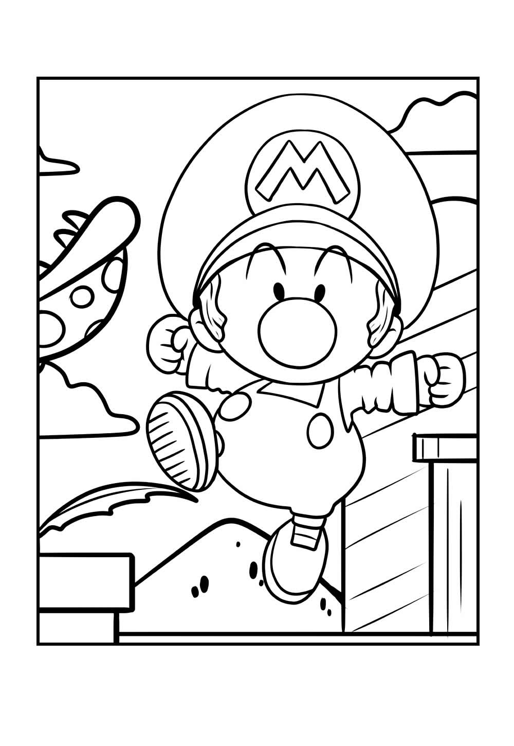 Desenho do Mario Bros Baby para colorir