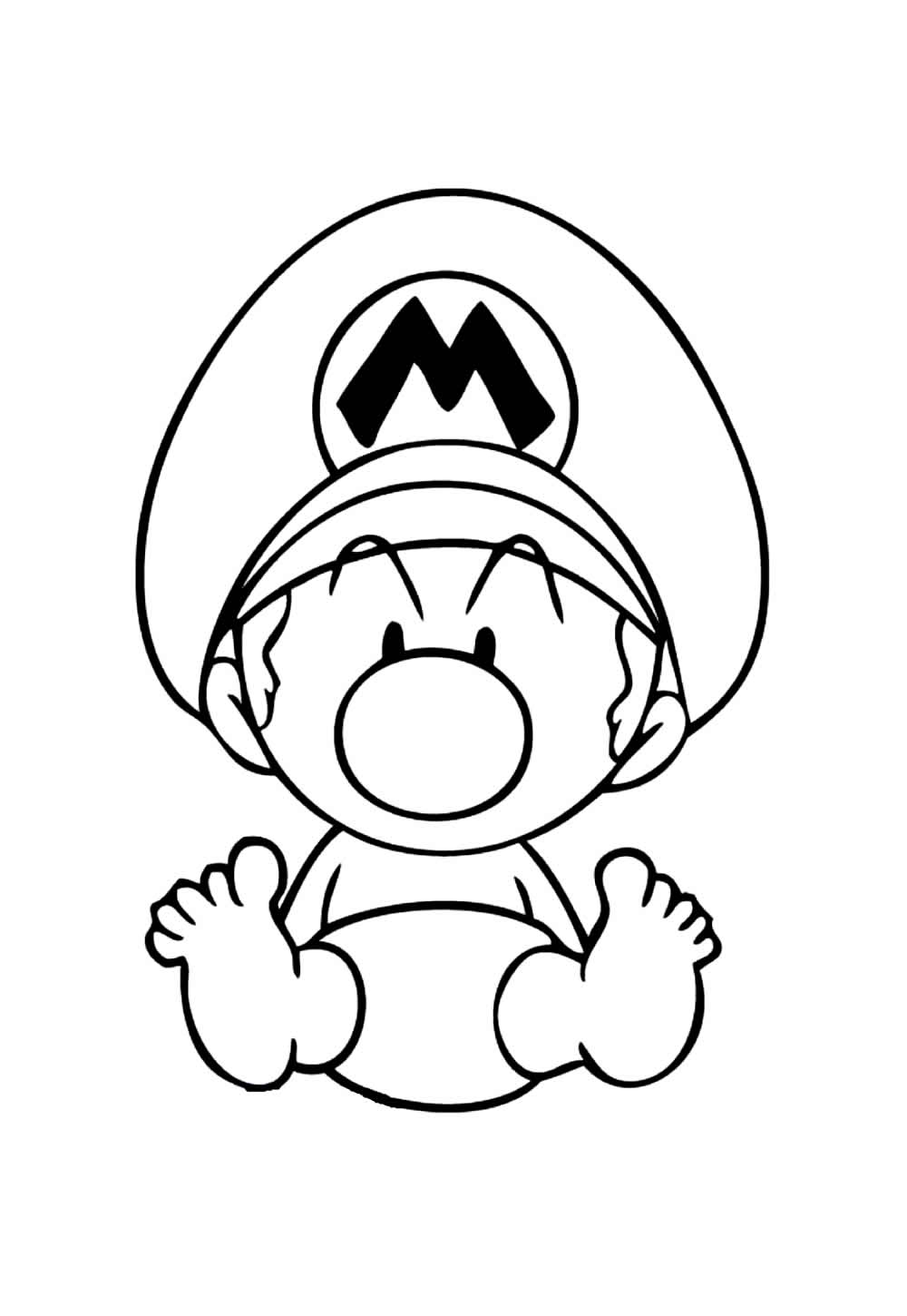 Mario Bros Baby para colorir