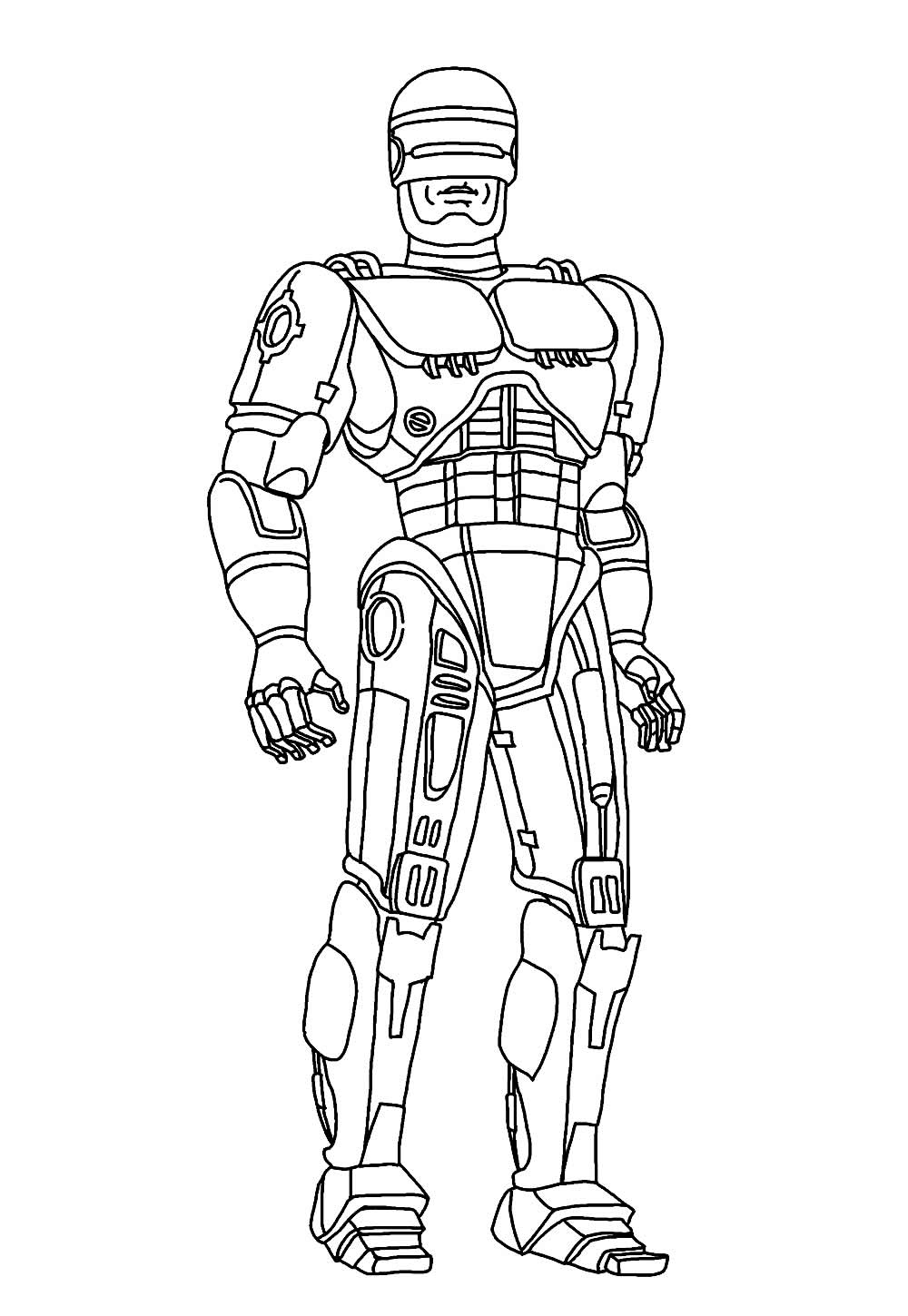 Desenho do Robocop para pintar
