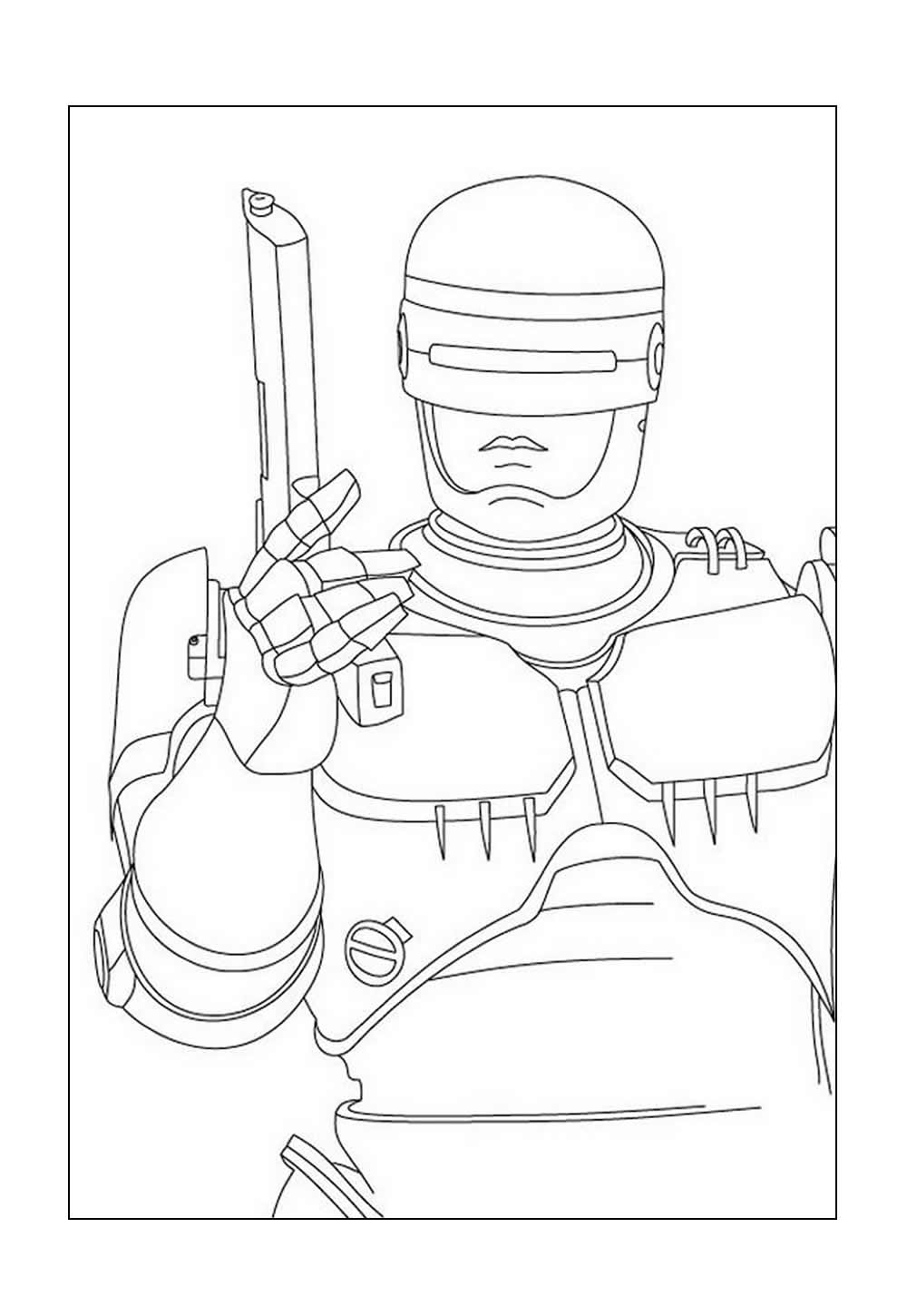 Desenho do Robocop para colorir
