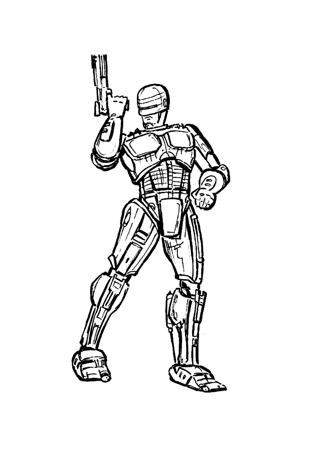 Desenho do Robocop para colorir