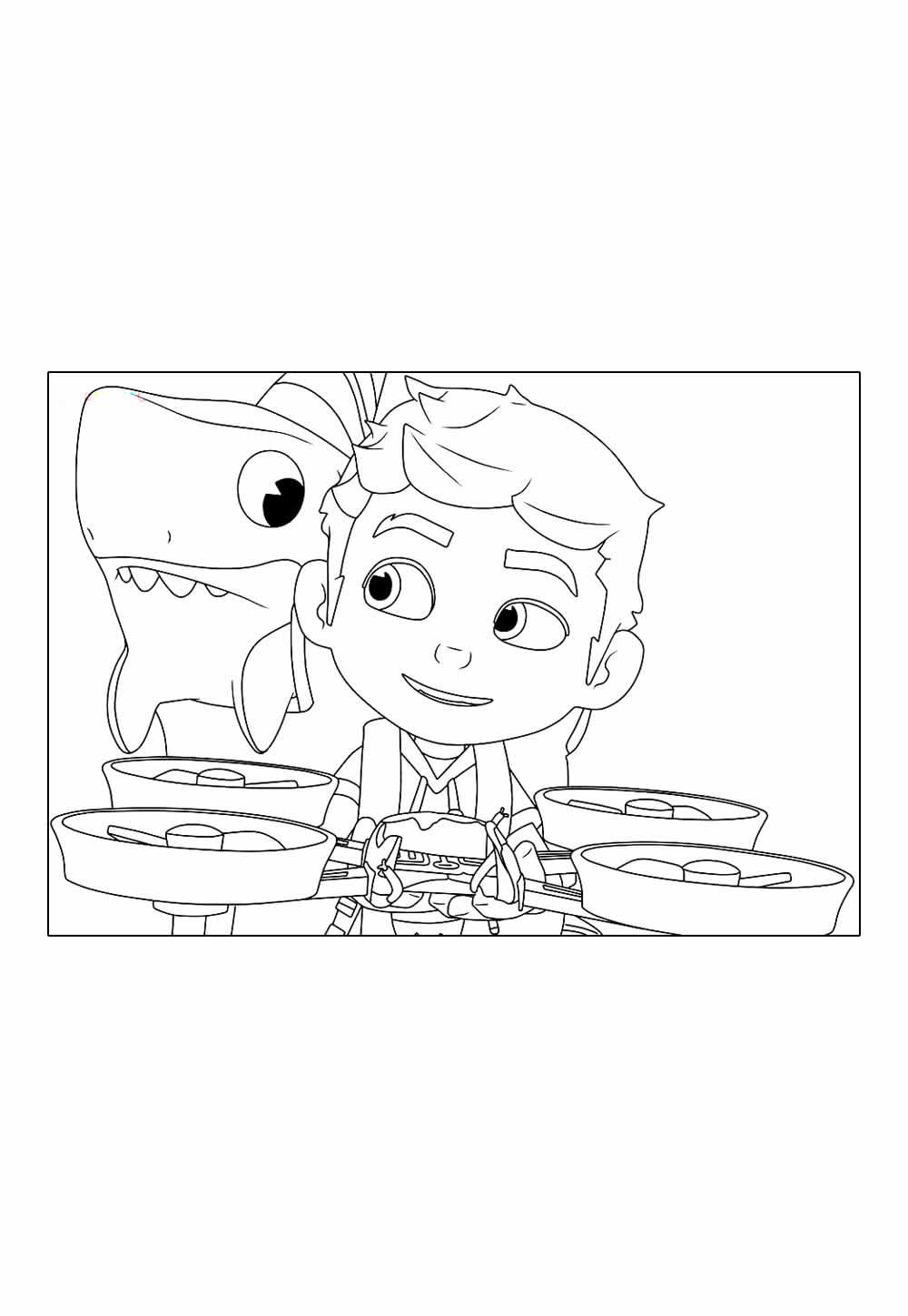 Desenho de Sharkdog para colorir