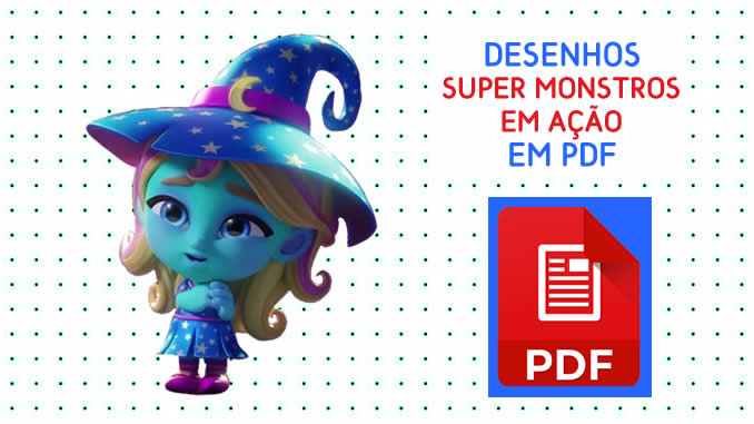 Desenhos de Super Monstros em Ação em PDF