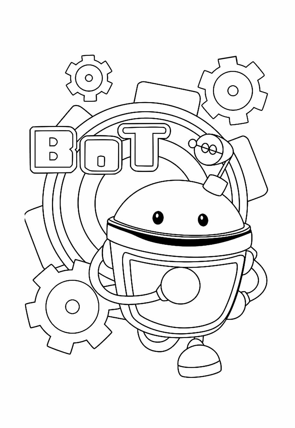Desenho de Bot do Team Umizoomi para pintar