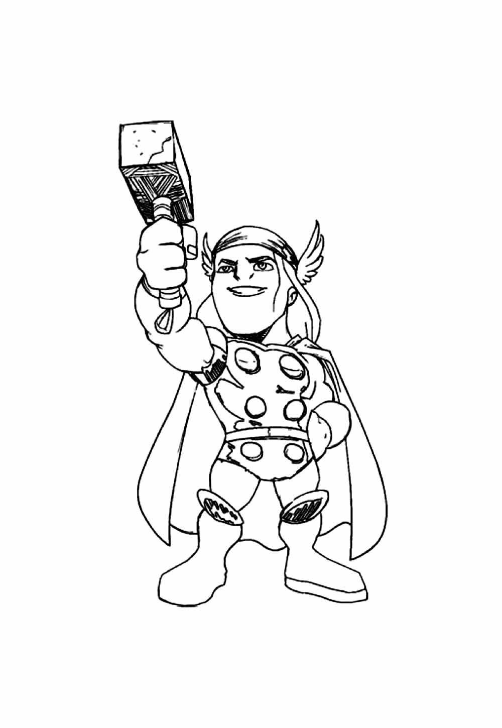 Desenho de Thor Baby para pintar