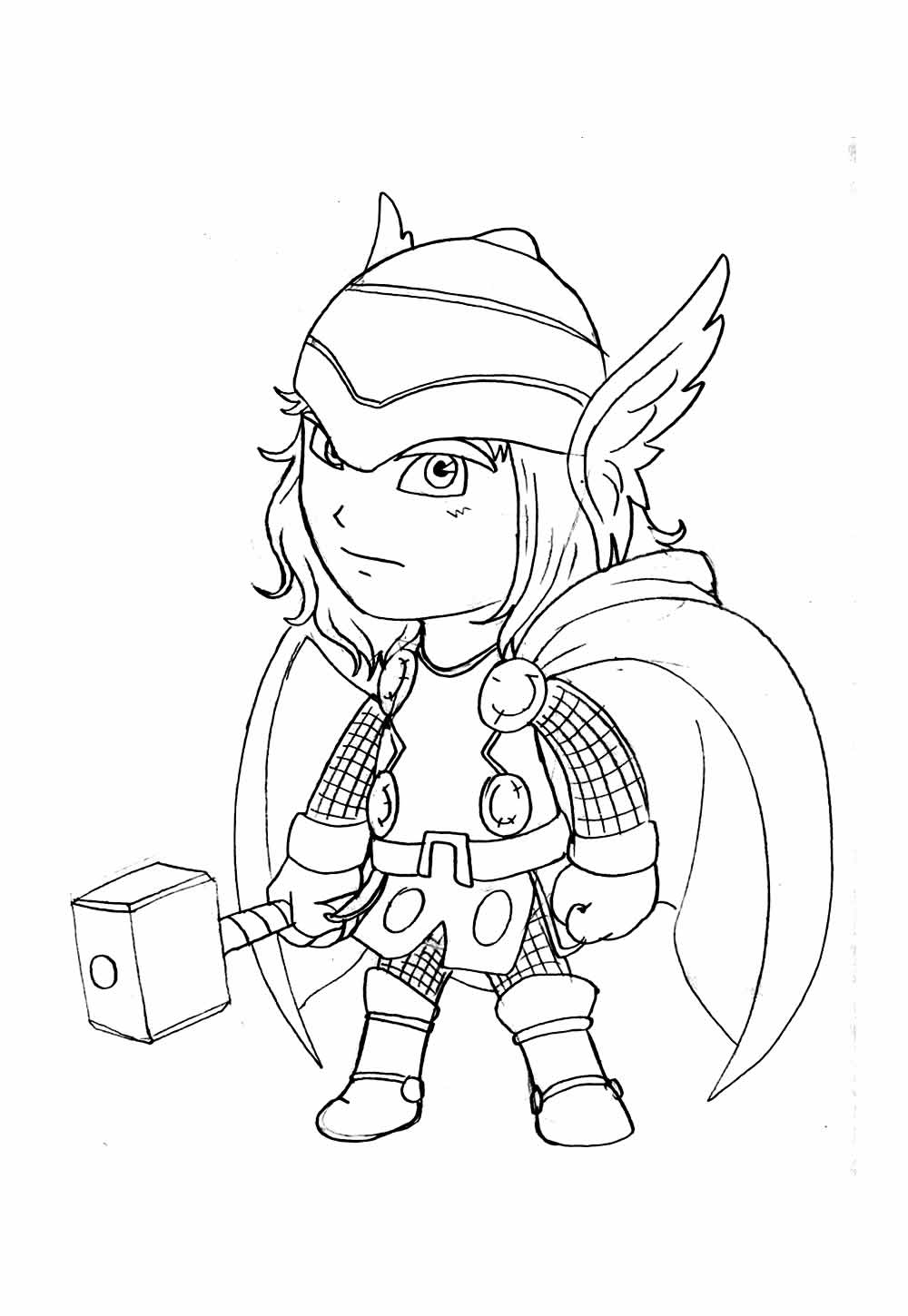 Desenho de Thor Baby para colorir