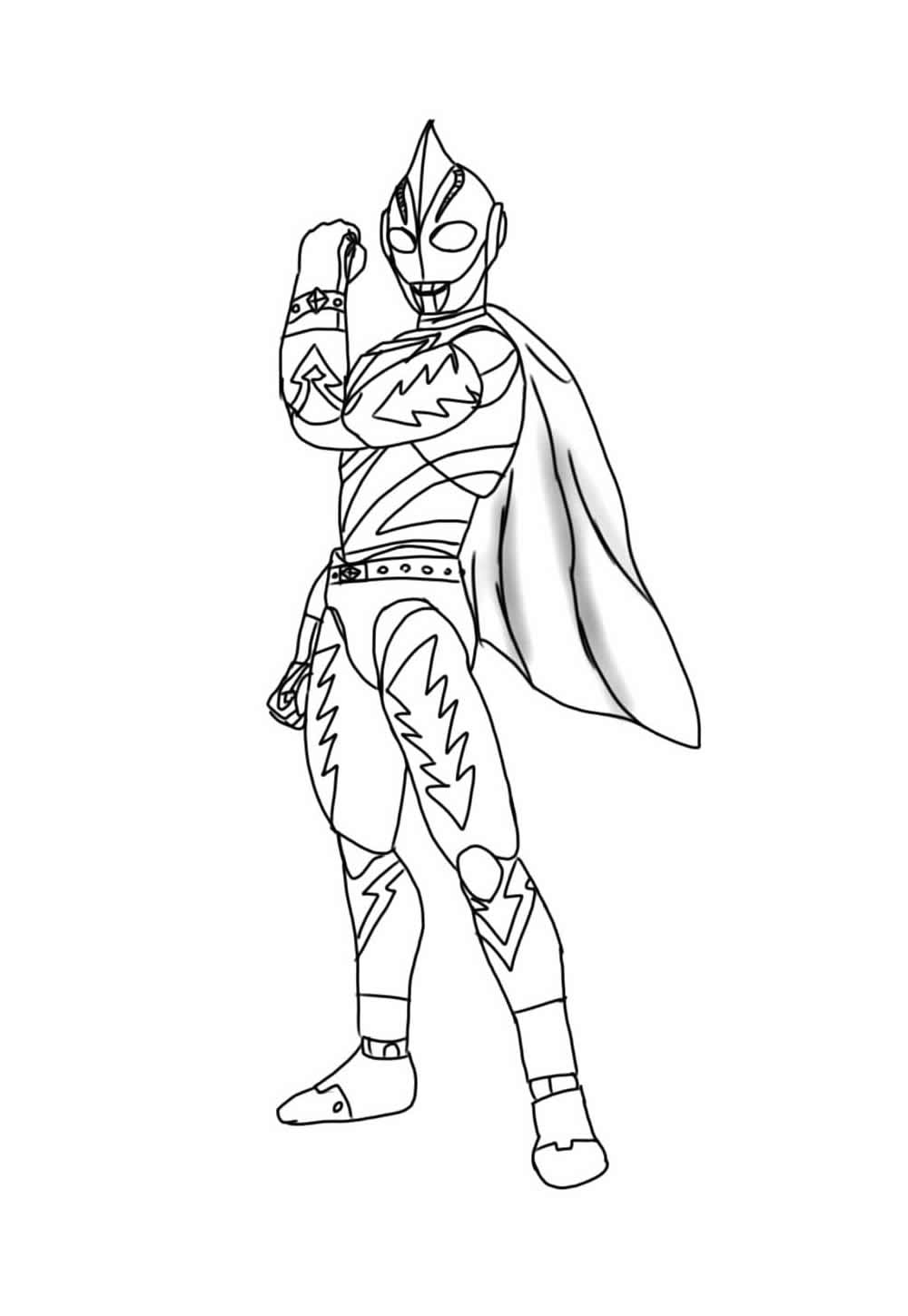 Desenho do Ultraman para pintar