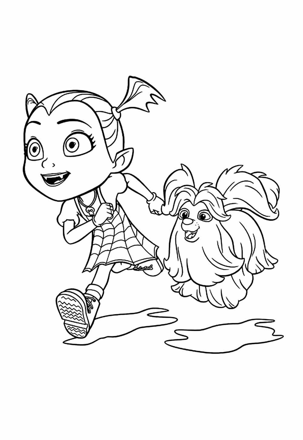 Desenho da Vampirina para colorir