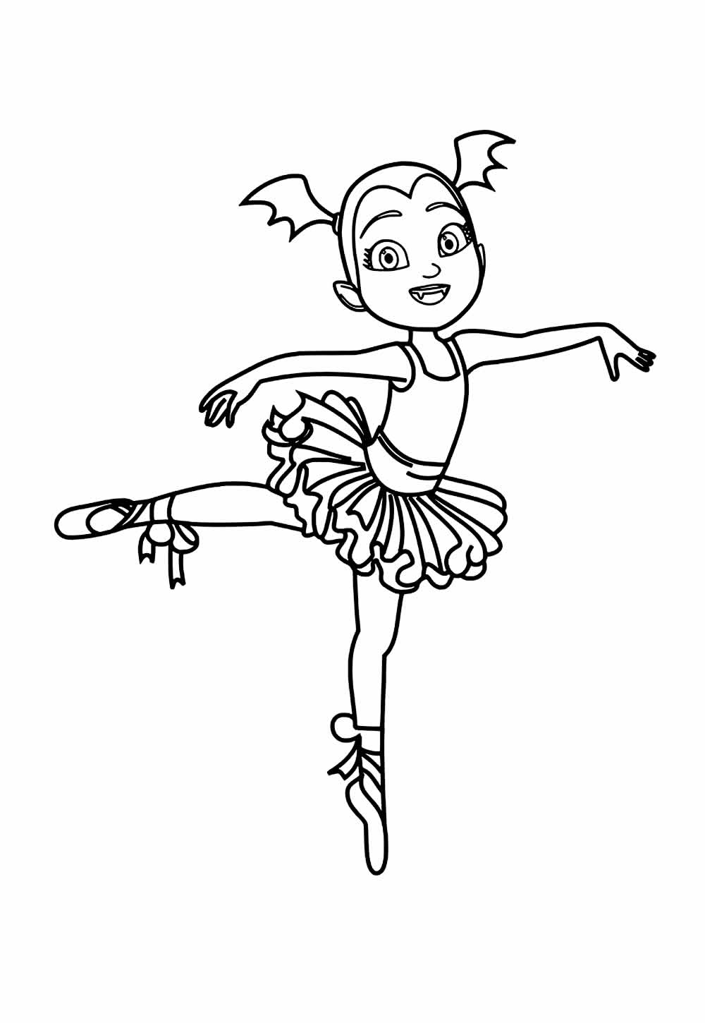 Desenho da Vampirina para pintar