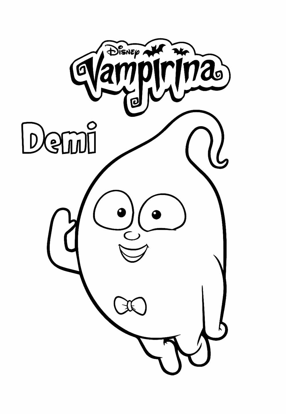 Desenho da Vampirina para colorir