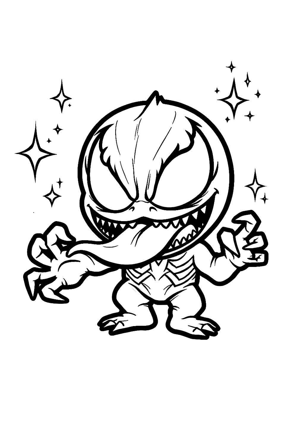 Desenho de Venom para pintar