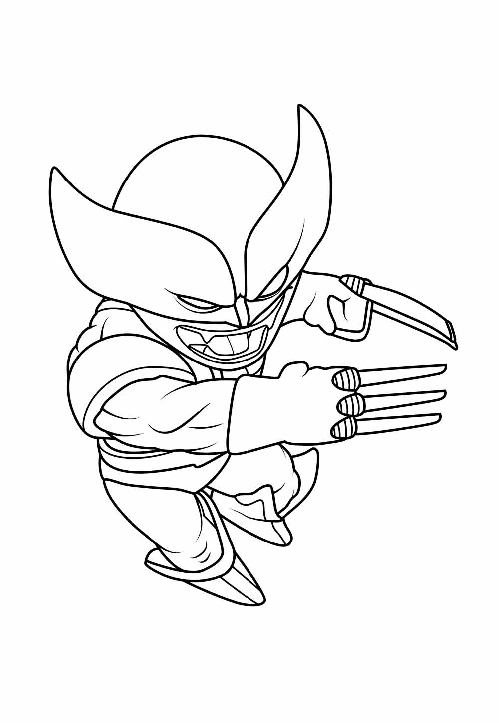 Desenho de Wolverine Baby para colorir