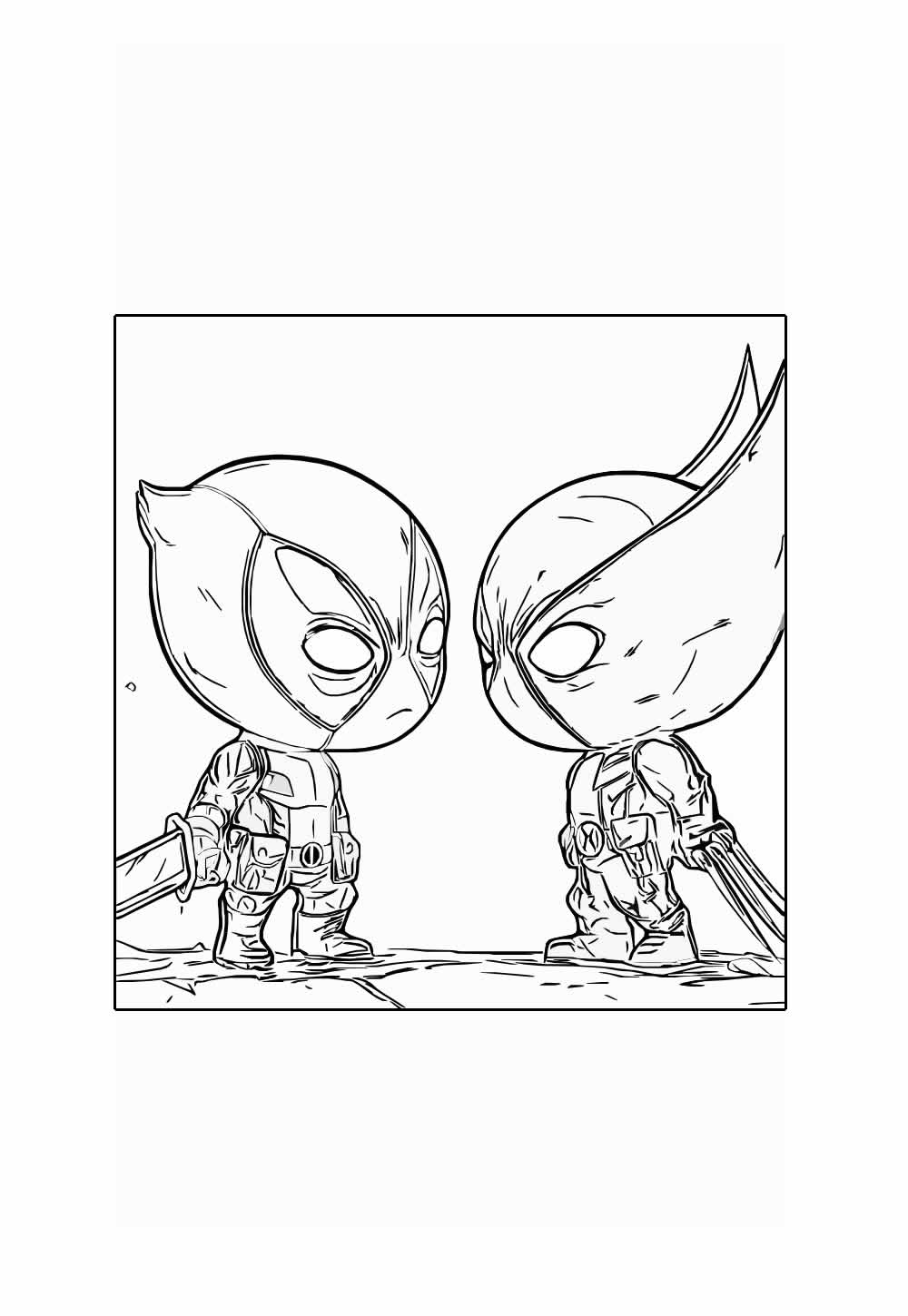 Desenho de Wolverine Baby para pintar