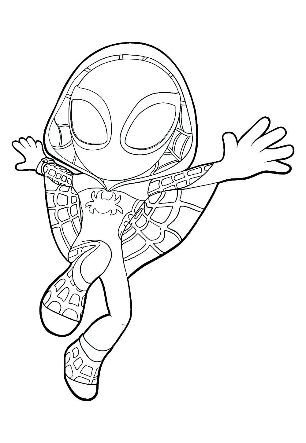 Desenho do Homem-Aranha Baby para colorir