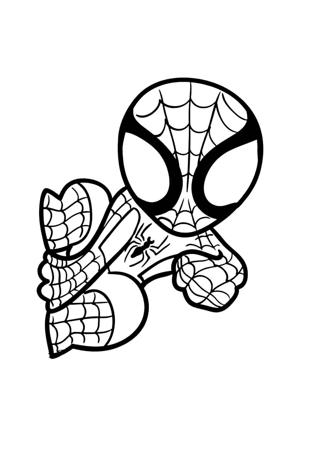 Homem-Aranha Baby para colorir