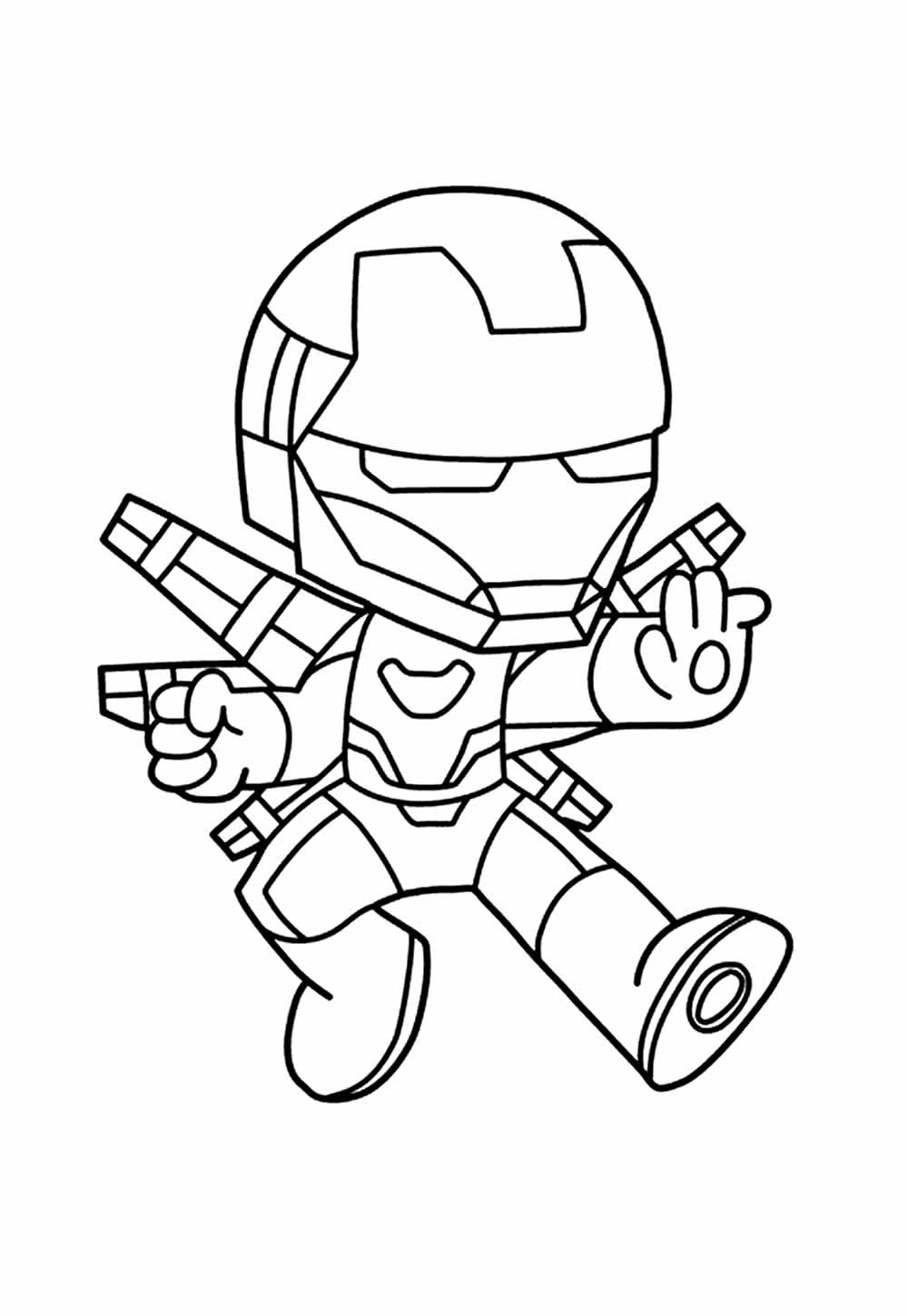 Desenho do Homem de Ferro Baby para pintar